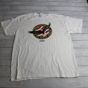 M&O Knits Men's T Shirt Patriotic American Flag Eagle Freedom is not Free 2009